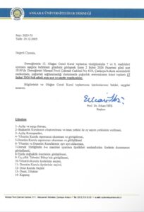 ÜYELERİMİZİN DİKKATİNE